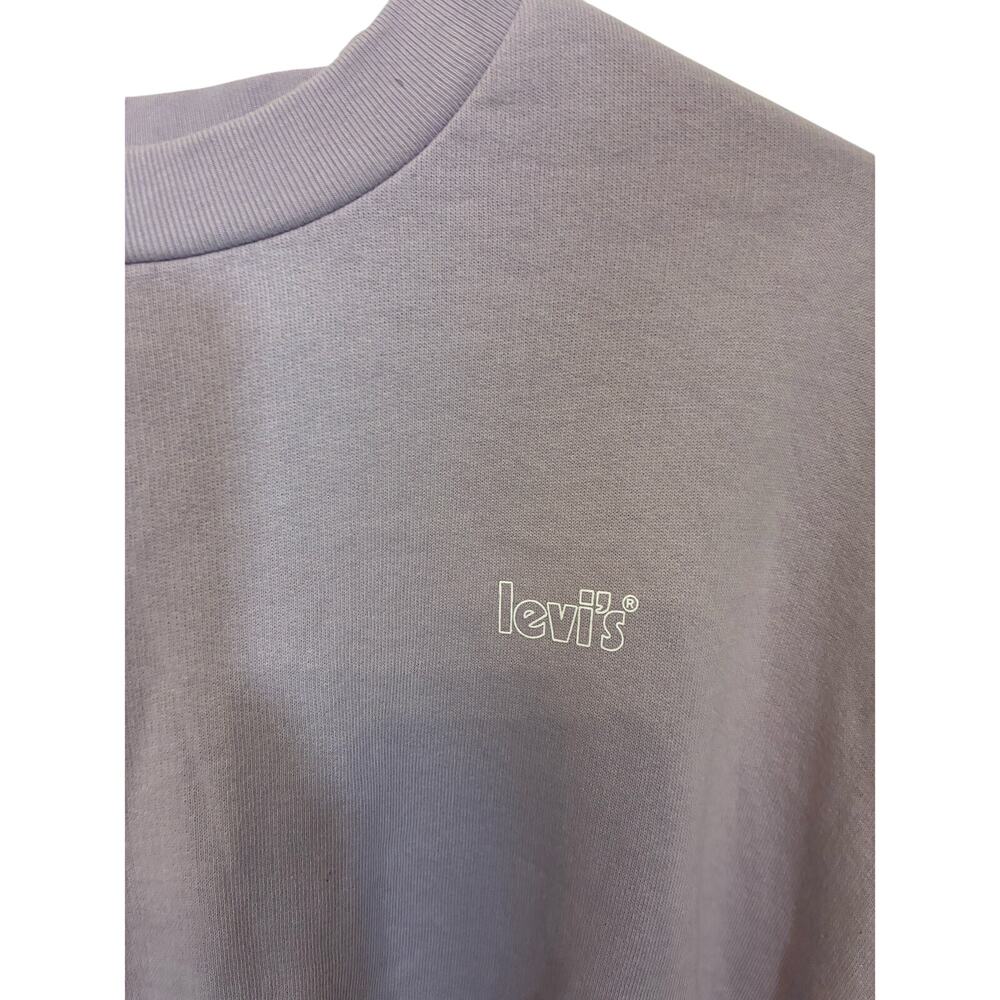 Levi’s Sporty Cinch Sweatshirt Lavender Purple Women’s S Cotton Crew Kidcore - Picture 3 of 7